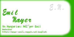 emil mayer business card